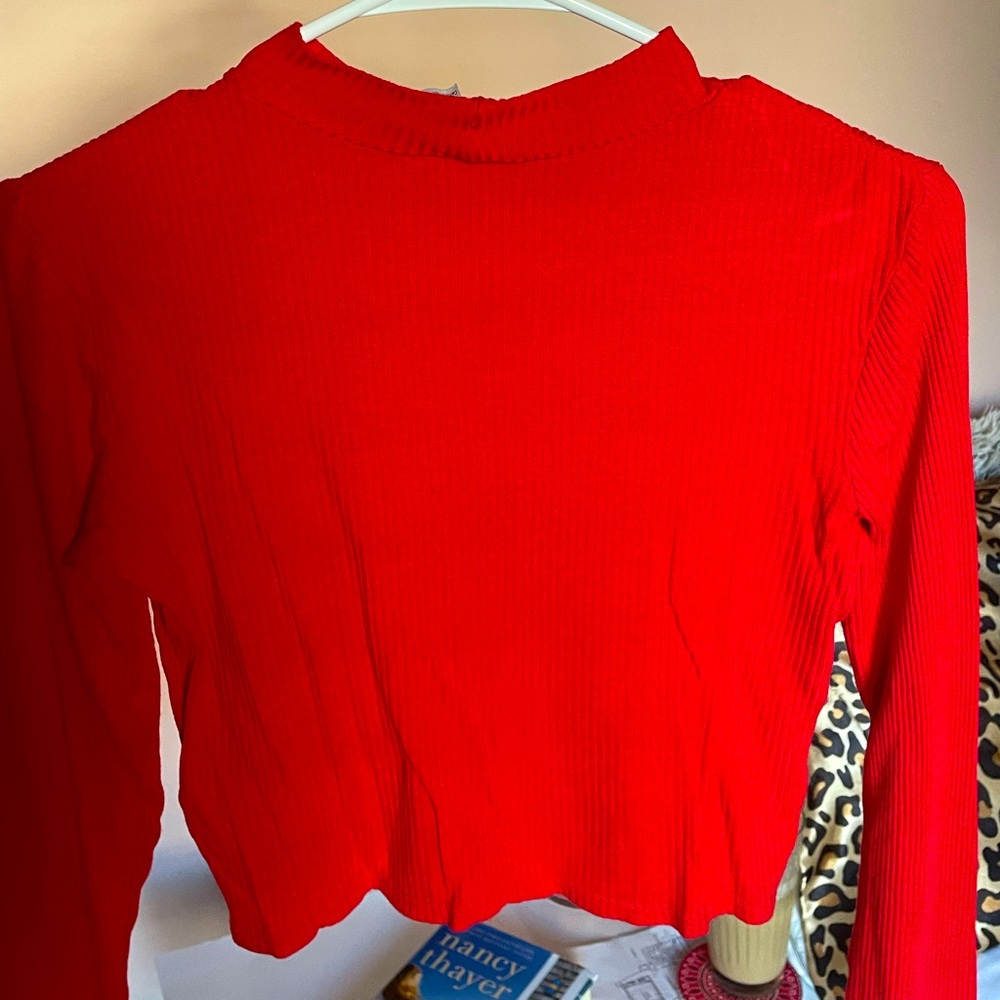 red h&m long sleeve